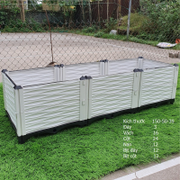 Chậu ghép trồng rau 150x50x39cm dùng cho ban công, sân thượng