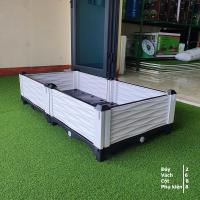 Chậu ghép trồng rau 100x50x23 cm màu trắng dùng để trồng rau ban công