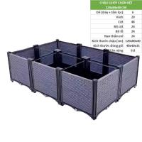 Chậu ghép thông minh 120x80x40cm màu ghi xám thiết kế chắc chắn