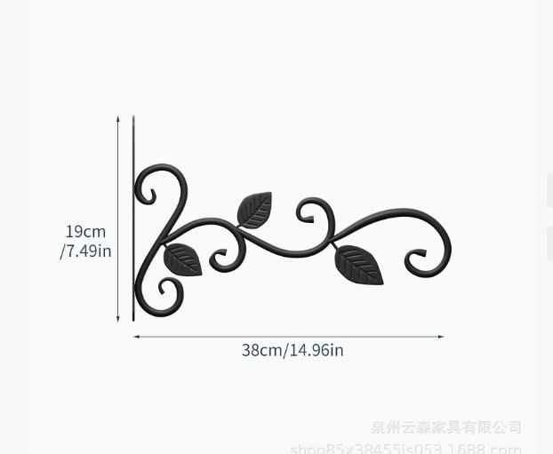Móc treo chậu hoa hình lá nghệ thuật 1
