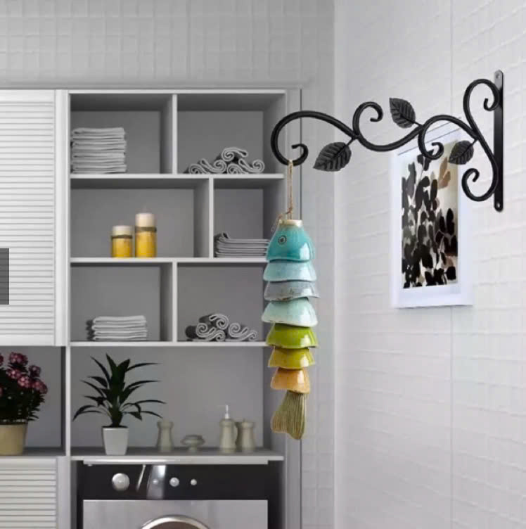 Móc treo đồ vật trang trí hình lá nghệ thuật