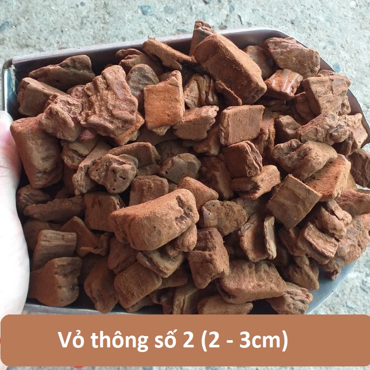 Vỏ thông trồng lan số 2 đã xử lý kích thước vỏ 2-3cm