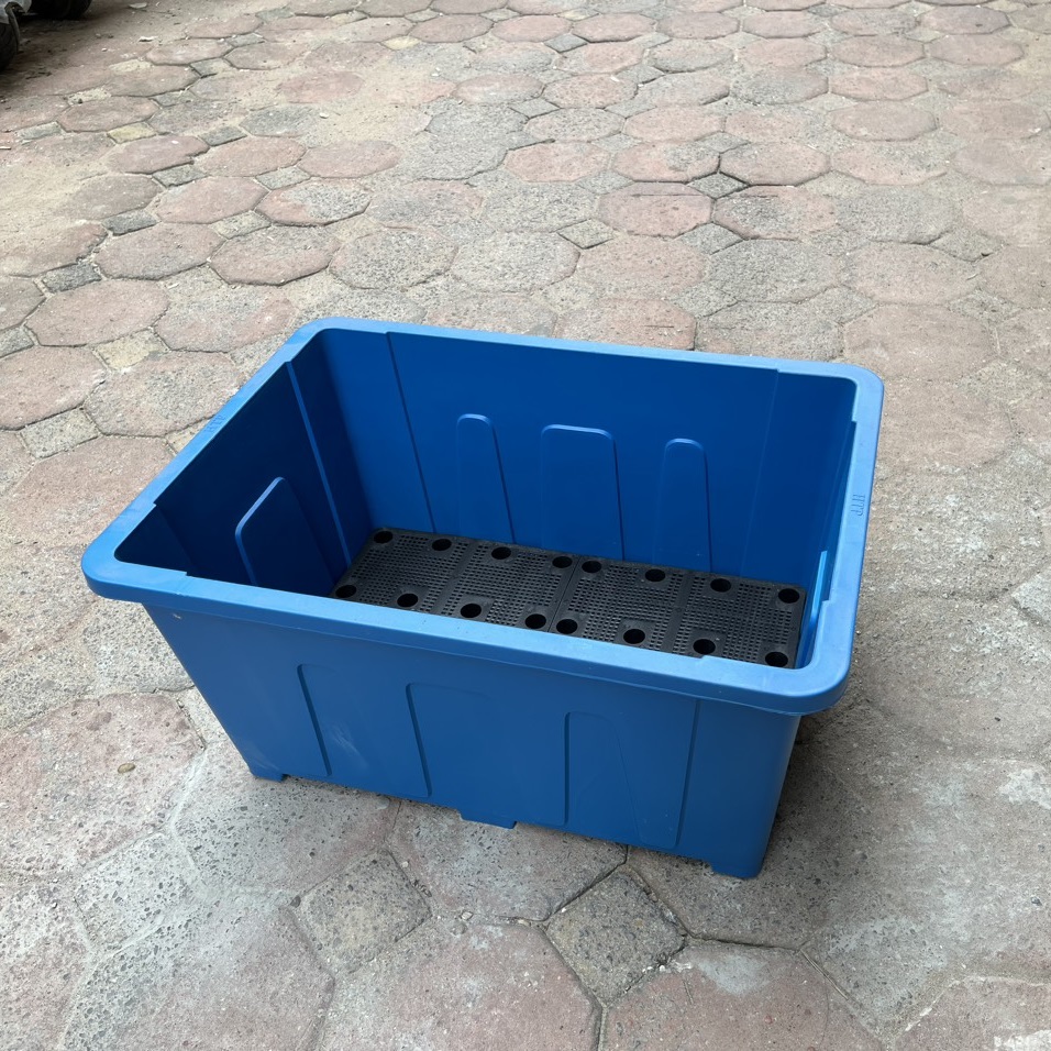 Chậu trồng rau aquaponics 70 lít màu xanh chắc chắn với nhựa PP