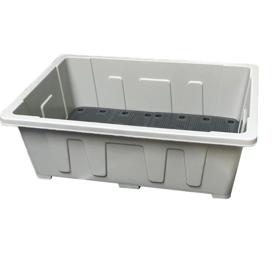 Chậu trồng rau 45 lít ghi, chậu Aquaponics, chậu trồng cà chua, cà tím - Ảnh 1