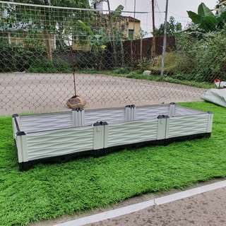 Chậu ghép trồng rau kích thước 150x50x23 nhựa trắng đẹp - Ảnh 1