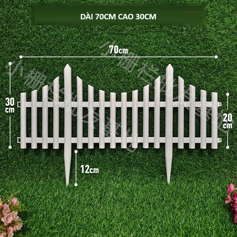Hàng rào trang trí cao 30cm phong cách cổ điển có chân  cắm
