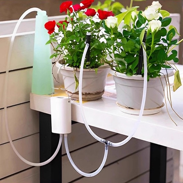 Bơm mini có hẹn giờ dùng tưới cây tự động, pin sạc usb