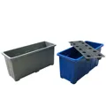 Bồn trồng cây 32 lít màu ghi làm từ nhựa PP bền đẹp rất chắc chắn - Ảnh 4