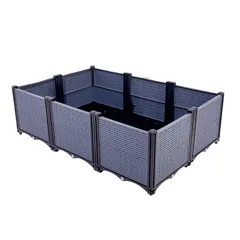 Chậu ghép thông minh 120x80x40cm màu ghi xám thiết kế chắc chắn