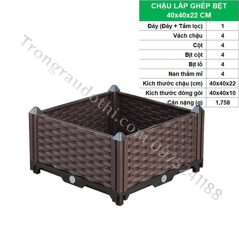 Chậu ghép trồng rau thông minh
