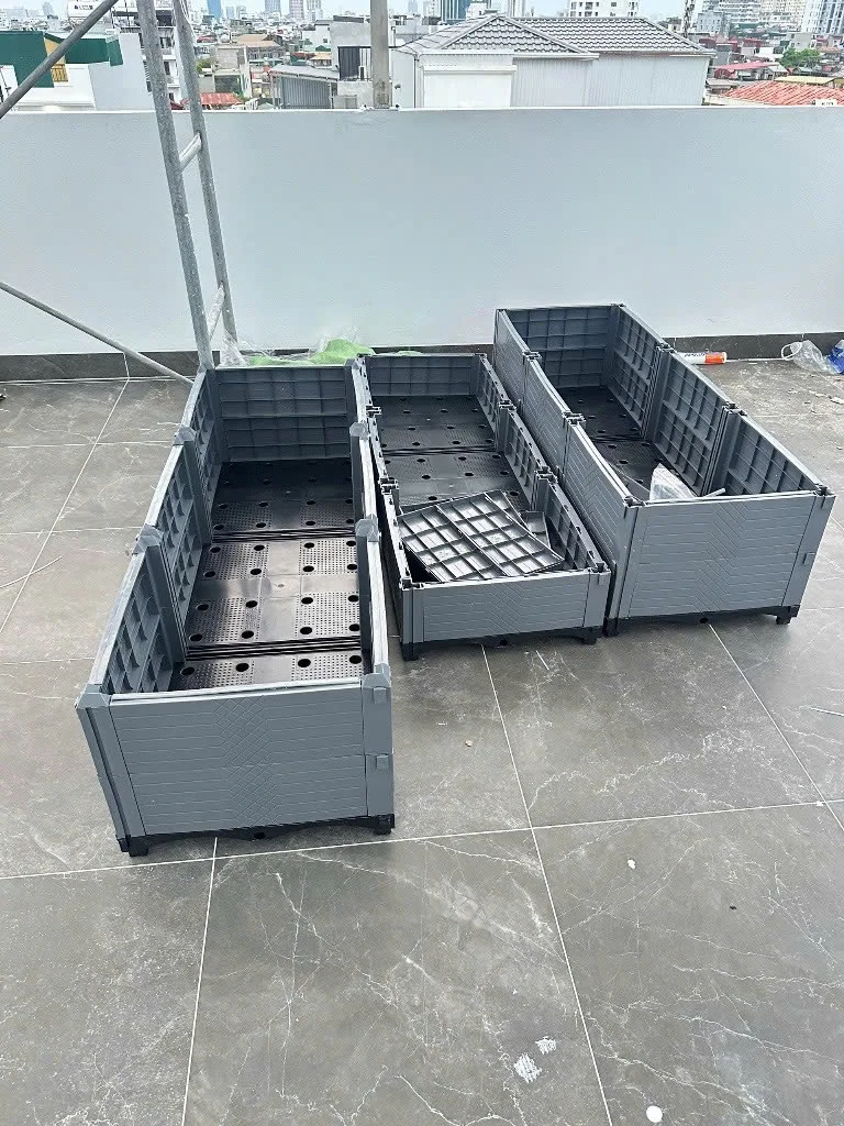 Chậu nhựa lắp ghép HDPE