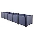 Chậu ghép trồng rau thông minh dài kích thước 200x40x40cm - Ảnh 4
