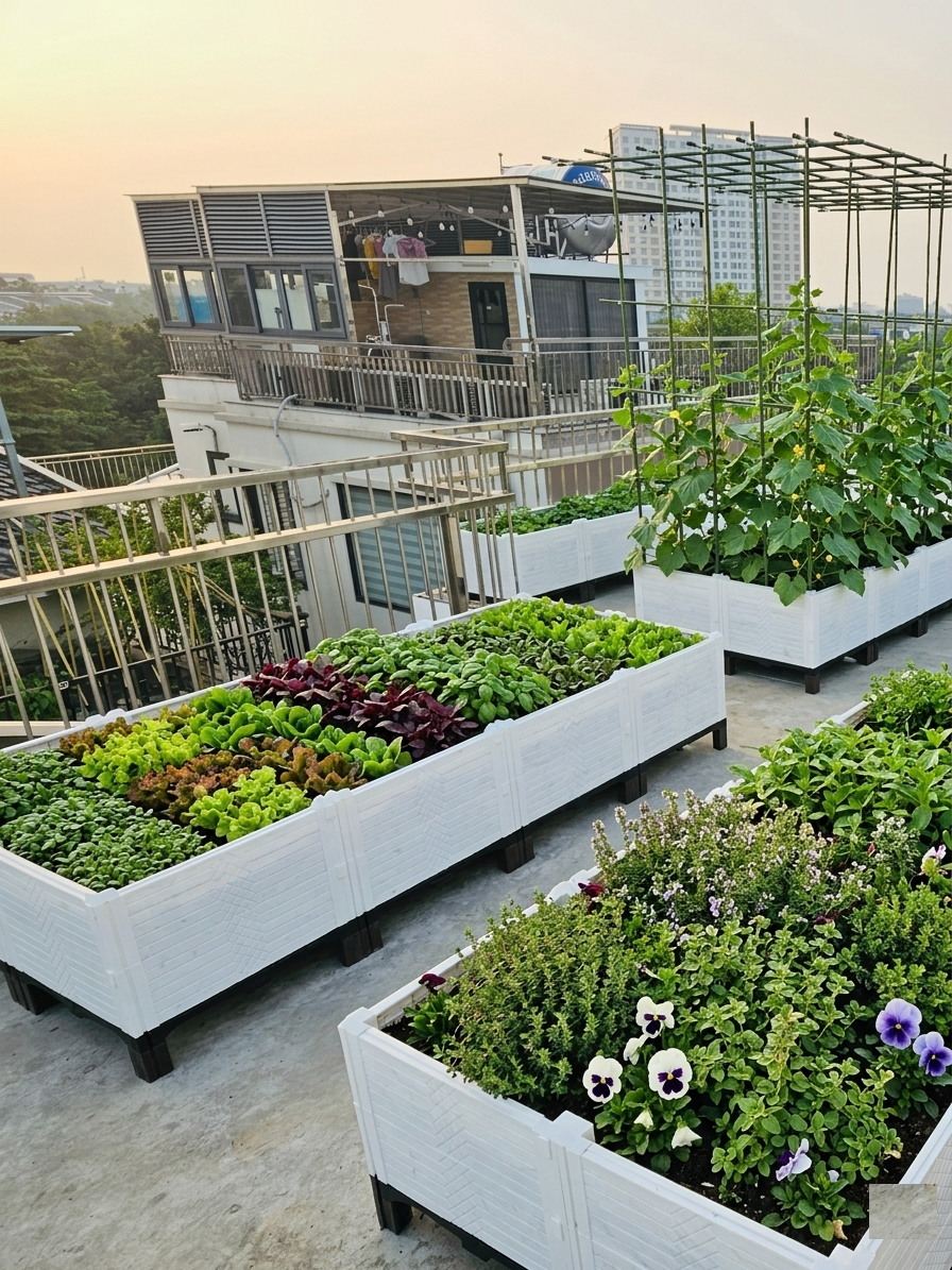Chậu ghép hdpe 200x100x39 cm