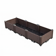 Chậu trồng cây trồng rau lắp ghép 120x40x40cm (Mã: CG312)