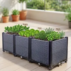 Chậu ghép trồng rau thông minh 120x40x40cm trồng cây, trồng rau sạch