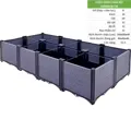 Chậu trồng cây lắp ghép kích thước 160x80x40cm màu ghi xám - Ảnh 4