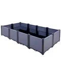 Chậu trồng cây lắp ghép kích thước 160x80x40cm màu ghi xám - Ảnh 3