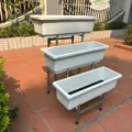 Kệ bậc thang 3 tầng trồng cây ban công cho chậu dài - Ảnh 5