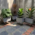 Kệ inox thiết kế bo tròn cho chậu trồng cây 32 lít - Ảnh 8