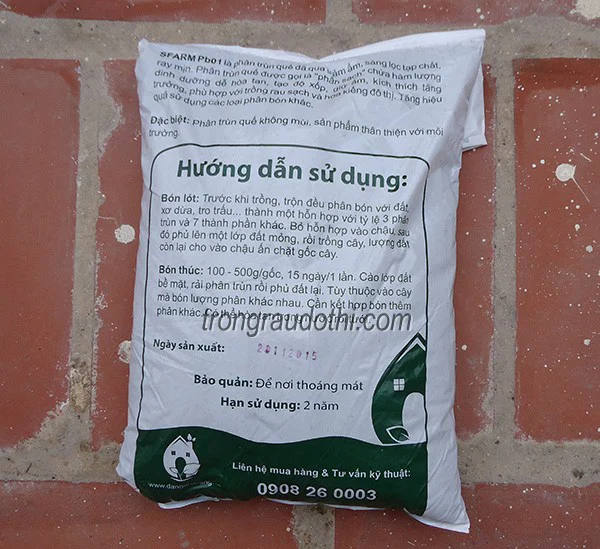 Sử dụng phân trùn quế cho các loại cây trồng